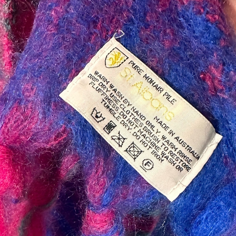 Glentana Mohair Pile Shawl Wrap Scarf Made in Australia - grandma, artsy, winter - Picture 7 of 10